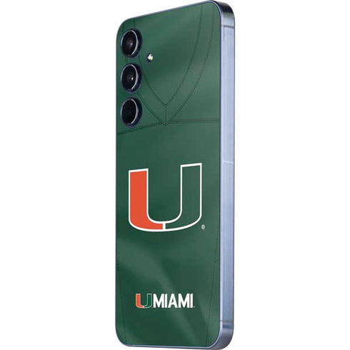 University of Miami Green Jersey Galaxy A55 5G Skin